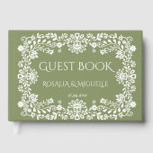 Livre D'or Talavera sage green Mexican wedding (Recto)