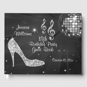 Livre D'or Talons étincelants Black Disco Ball Anniversaire