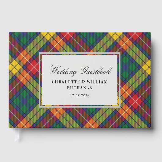 Livre D'or Tartan Clan Buchanan Plaid Multicolor Vérifier per (Recto)