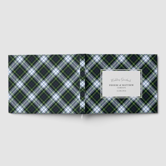 Livre D'or Tartan Clan Gordon Green White À damiers Mariage (Complet)