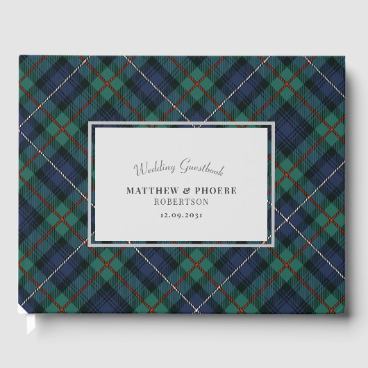 Livre D'or Tartan Clan Robertson Mariage (Recto)