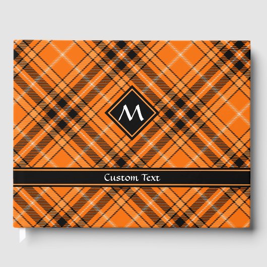 Livre D'or Tartan orange d'Halloween (Recto)