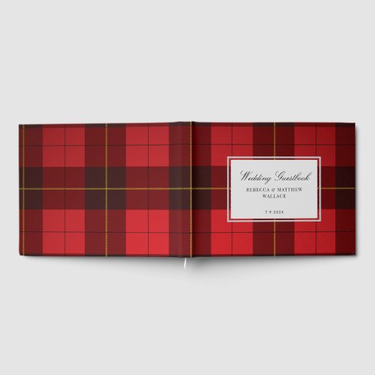 Livre D'or Tartan Rustique Wallace Plaid Rouge Noir Plaid (Complet)