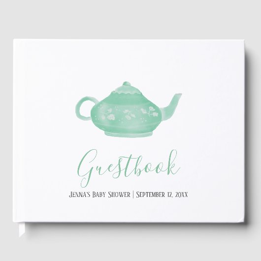 Livre D'or Tea Party Shabby Chic Baby shower (Recto)