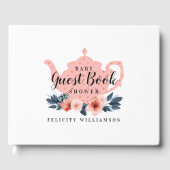 Livre D'or Tea Pot & Floral Tea Party Baby shower rose (Recto)