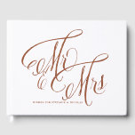 Livre D'or Terracotta M. et Mme Rustic Calligraphy Mariage<br><div class="desc">Ce livre d'hôtes mariage personnalisable est le moyen parfait pour capturer les souvenirs de votre journée spéciale. Avec "Mr & Mrs" en calligraphie rustique, il ajoute une touche personnelle et charmante à votre décor mariage. Avec suffisamment d'espace pour que les invités puissent laisser leurs voeux et leurs signatures, c'est un...</div>