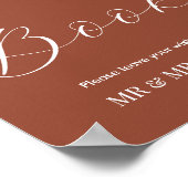 Livre d'or Terre Cuite Orange Brûlé Affiche de Mar (Coin)