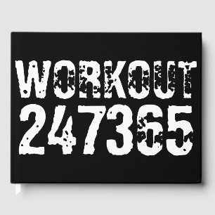 Livre D'or Texte usé et rayé Workout 247365 blanc