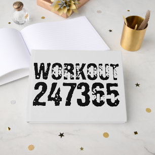 Livre D'or Texte usé et rayé Workout 247365 noir