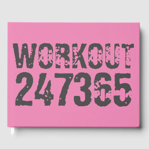 Livre D'or Texte usé et rayé Workout 247365 rose