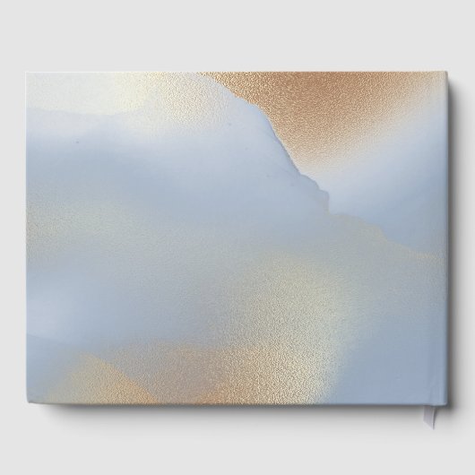 Livre D'or Texture bleue et or (Verso)