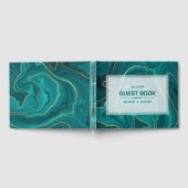 Livre D'or Texture de marbre liquide turquoise (Complet)