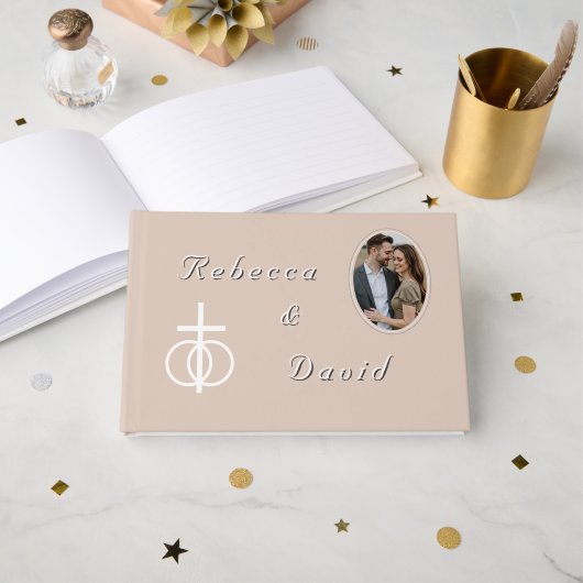 Livre D'or The Refined Catholic Wedding Guest Book (Recto ouvert)