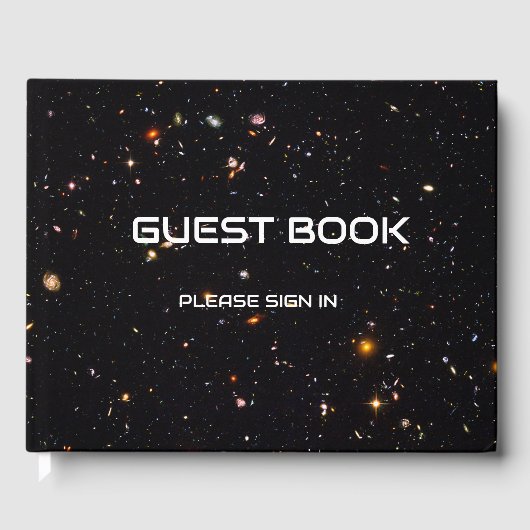 Livre D'or Thème scientifique avec photo spatiale profonde (Recto)