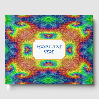 Livre D'or Tie Dye Sky Vintage Kaleidoscope fractal
