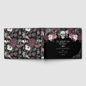 Livre D'or Til Death Aquarelle Crâne Rose Mariage gothique (Complet)