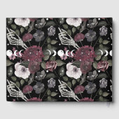 Livre D'or Til Death Aquarelle Crâne Rose Mariage gothique (Verso)