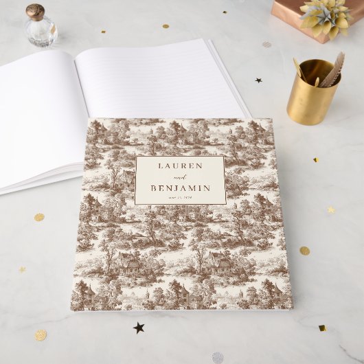 Livre D'or Toile de Romance Wedding (Recto ouvert)