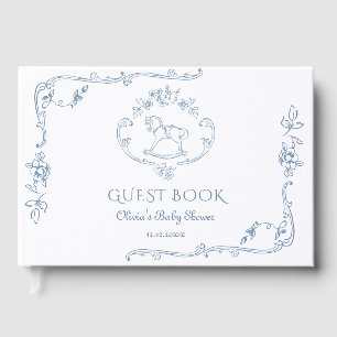 Livre D'or Toile Vintage cadre Baby shower Chinoiserie