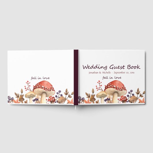 Livre D'or Tombe en amour Champignons d'automne et Mariage Pl (Complet)