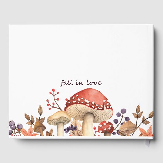 Livre D'or Tombe en amour Champignons d'automne et Mariage Pl (Verso)