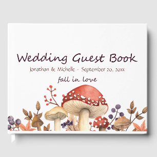 Livre D'or Tombe en amour Champignons d'automne et Mariage Pl