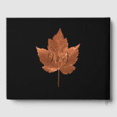 Livre D'or Tomber dans l'amour Cuivre rustique Brown Feuille  (Verso)