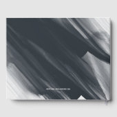 Livre D'or Touches de pinceau modernes, noires et grises (Verso)