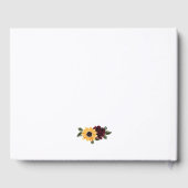 Livre D'or Tournesol et Mariage campagnard rustique Rose (Verso)