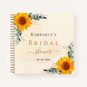 Livre d'or tournesol eucalyptus nuptiale douche (Devant)