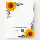 Livre d'or tournesol eucalyptus nuptiale douche (Dos)