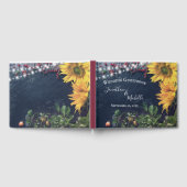 Livre D'or Tournesol rustique, ardoise et Mariage campagnard  (Complet)