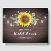 Livre D'or Tournesol rustique Jar éclaire Fête des mariées en (Recto)