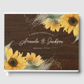 Livre D'or Tournesol rustique Mariage à thème (Recto)