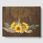 Livre D'or Tournesol Rustique Personnalisé Pampas Mariage en (Verso)