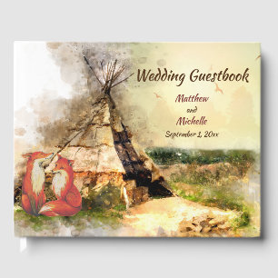 Livre D'or Tribal Tipi et renards dans Love Boho Teepee Maria