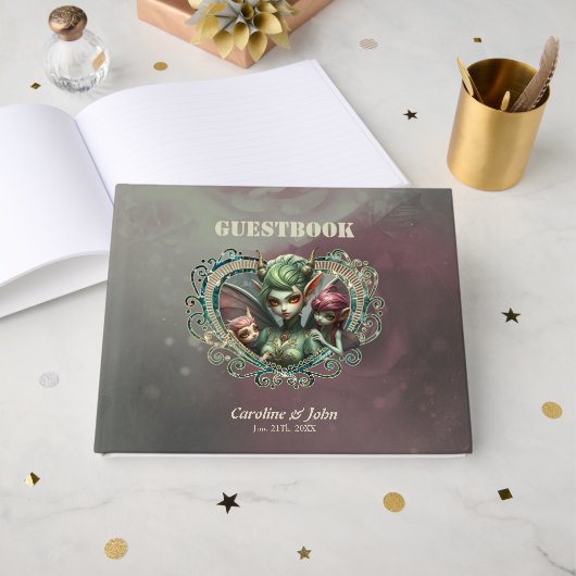 Livre D'or Trois fées, les compagnons du coeur magique. (Recto ouvert)