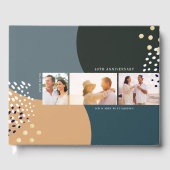 Livre D'or Trois photos Abstrait Disposition Anniversaire cha (Recto)