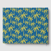 Livre D'or Tropical Summer Palm Trees Vacances Bleu Jaune (Verso)