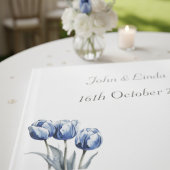 Livre D'or Tulipes en bleu Delft