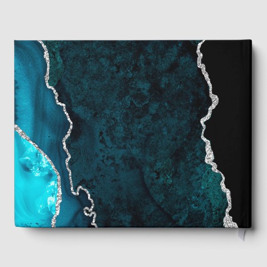 Livre D'or Turquoise et argent Faux Parties scintillant Maria (Verso)