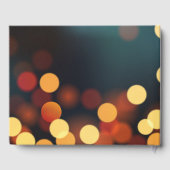 Livre D'or Turquoise Gold Bokeh String Lights Mariage Guides (Verso)