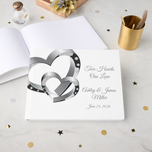 Livre D'or Two Hearts (Recto ouvert)