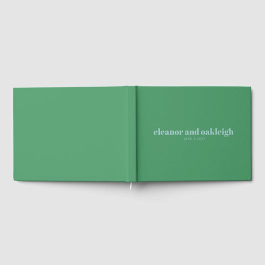 Livre D'or Typographie audacieuse Bright Green Blue Mariage m (Complet)