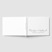 Livre D'or Typographie de script manuscrit de mariage minimal (Complet)