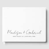 Livre D'or Typographie de script manuscrit de mariage minimal (Recto)