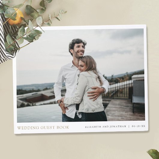 Livre D'or Typographie d'or moderne Mariage photo