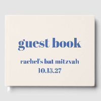 Typographie en gras bleu ivoire Bat mitzvah person