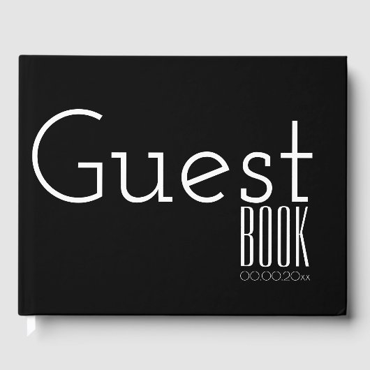 Livre D'or Typographie lancement d'entreprise inscription cli (Recto)