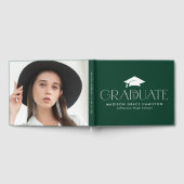 Livre D'or Typographie moderne Green Photo Graduation (Complet)